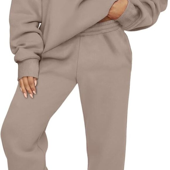 Women's Coffeegrey Sweatsuit 2 Piece Loungewear for Fall - Picture 1 of 5